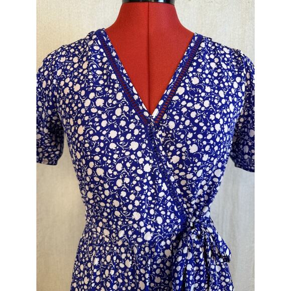 Sienna Sky Floral Fit & Flare Women's Mini Sun Dress Blue Size XS D649 - Picture 2 of 11